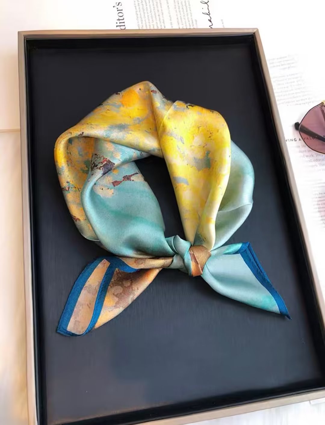 Wholesale  Silk f Women' s Autumn f f All-match Hair Band Fashion Small Square f