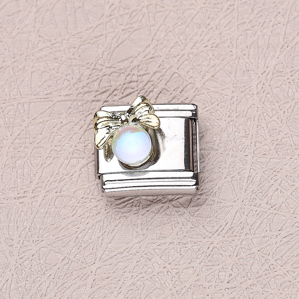 Pulsera de encanto italiano de 10 piezas al por mayor de 9 mm Diy Spliting Butterfly Ladybug Acero inoxidable Pulsero compuesto