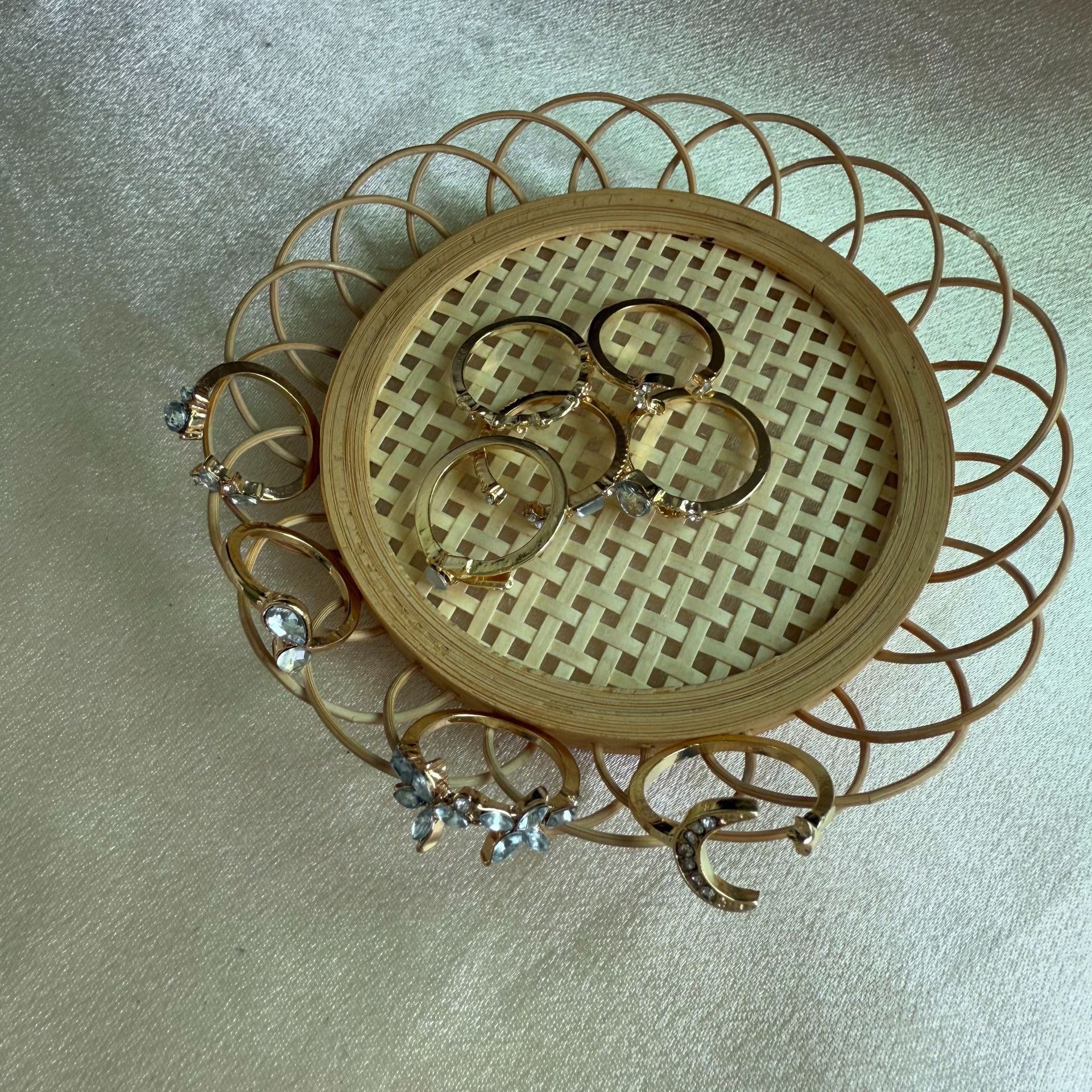 Wholesale Moon Diamond Open Knuckle Ring