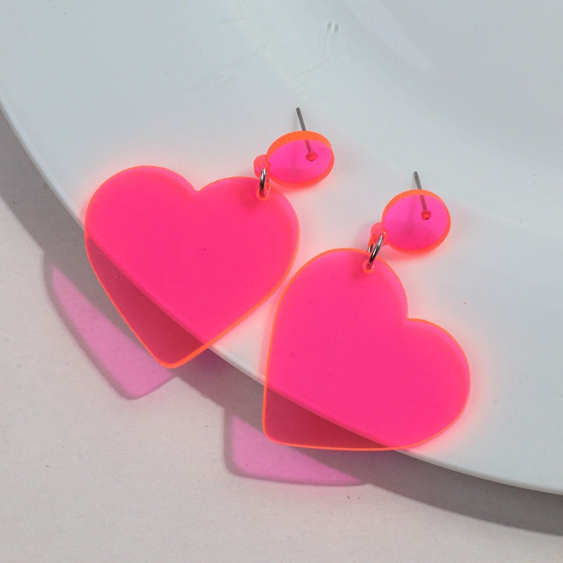 Wholesale  Heart-shaped Valentine's Day Love Heart Gold and Silver Color Earrings