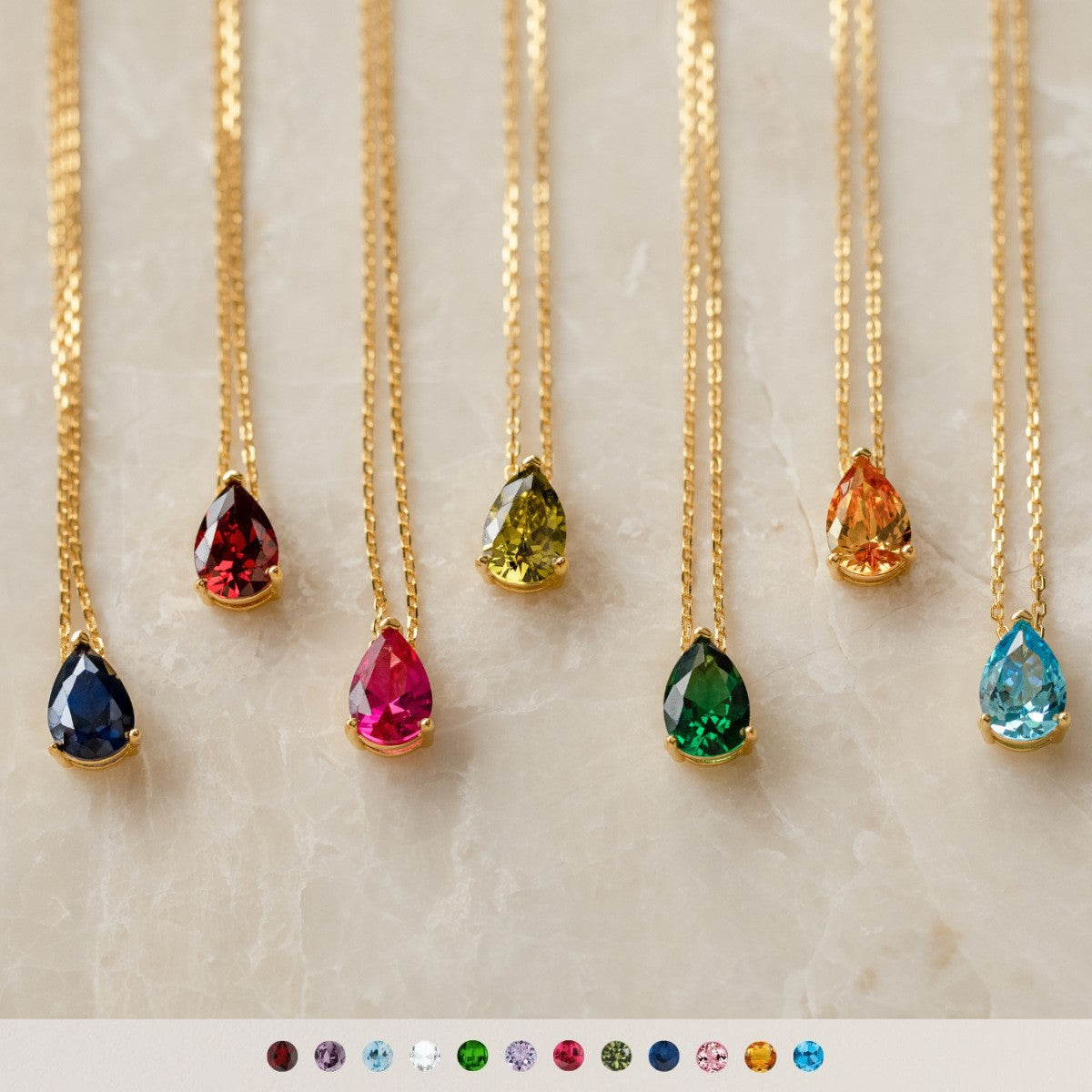 Wholesale DIY accessories stainless steel pear-shaped teardrop zircon pendants