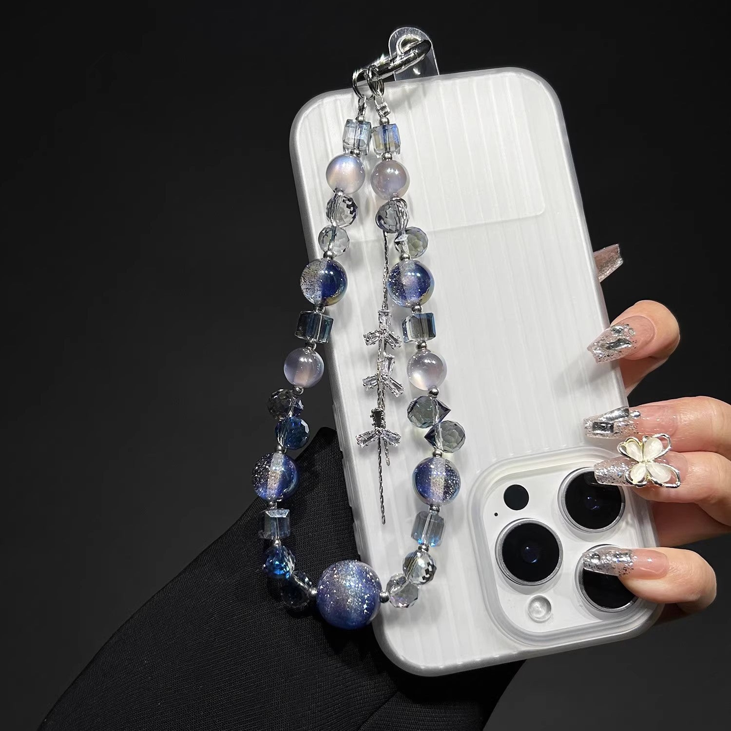 Wholesale Crystal Star Bead Lanyard Bead Keychain