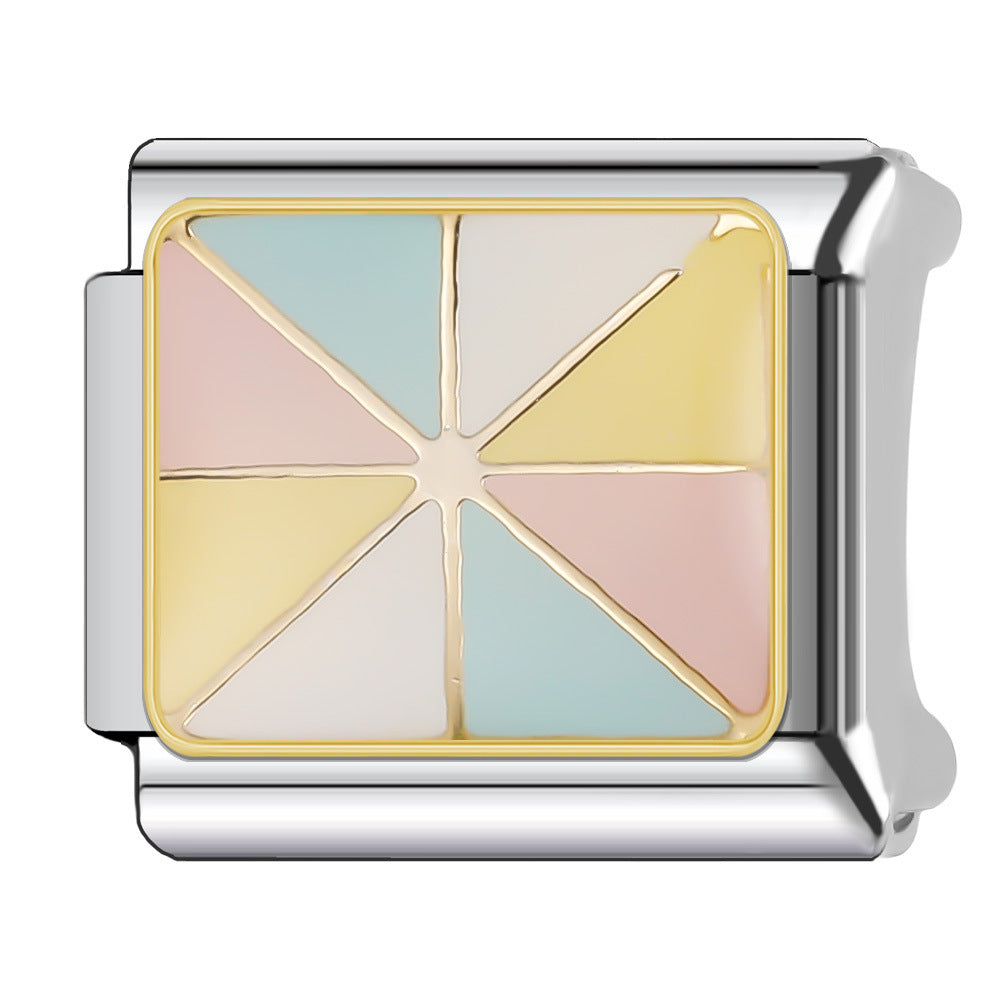 Wholesale Italian Charm Bracelet 9mm DIY Splicing Versatile Grid Series Stainless Steel Composable Bracelet