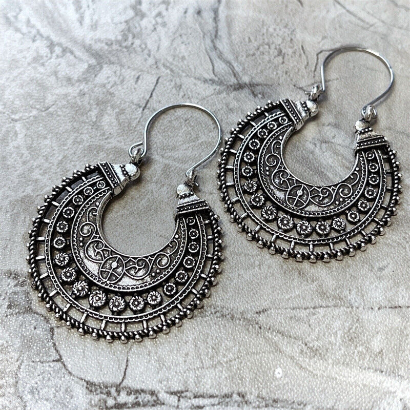 Wholesale  Bohemian Hollow Carved Earrings