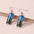 Wholesale  painting stars and moon night time gem glass earrings