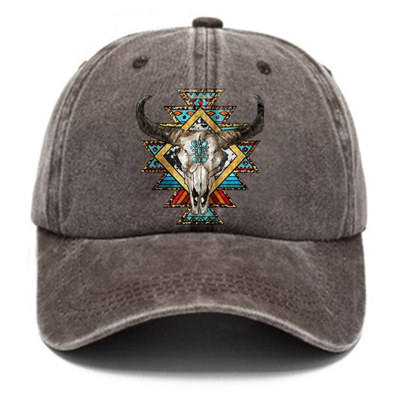 Wholesale Printed Hats Distressed Dad Hats Retro Baseball Caps Vintage Western Style Aztec ACC-HT-ZhuoDun001