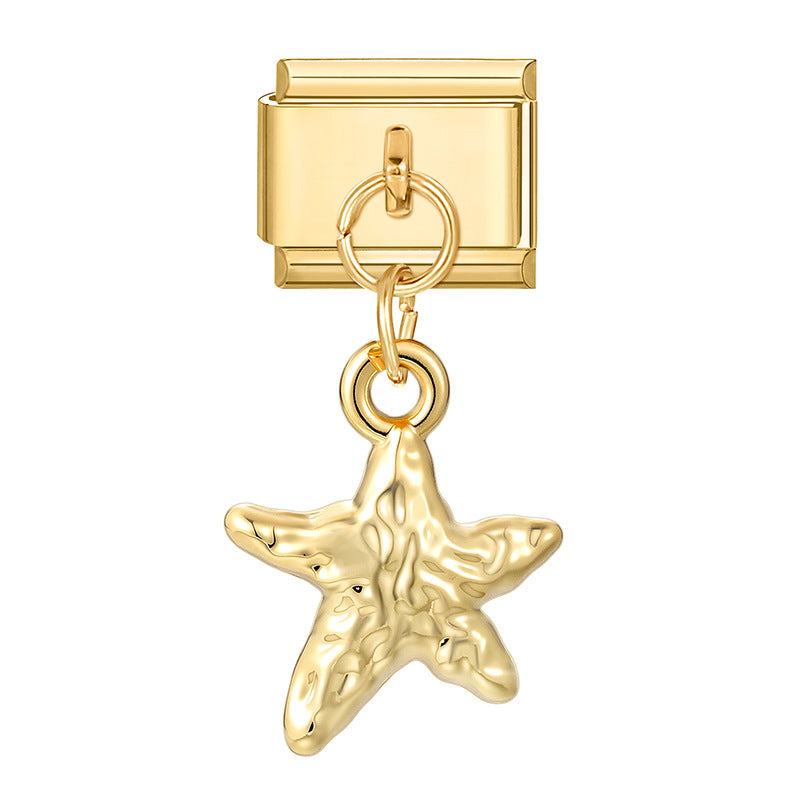 Wholesale 9mm Italian Charm Starter Bracelets DIY Ocean  Series Stainless Steel Composable Bracelet