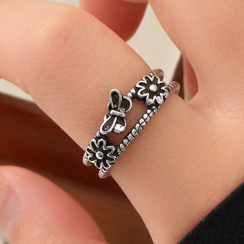 Wholesale Hip Hop Rose Flower  Ring