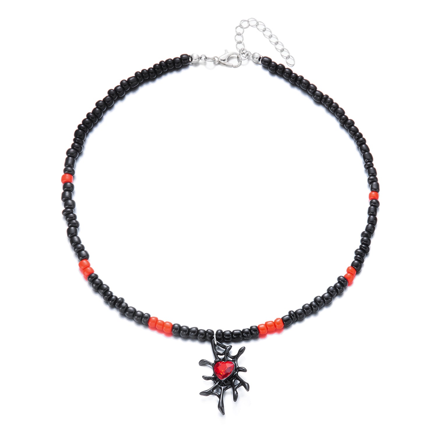 Wholesale Halloween Jewelry Pumpkin  Ghost Spider Pendant Handmade Rice Beads Necklace