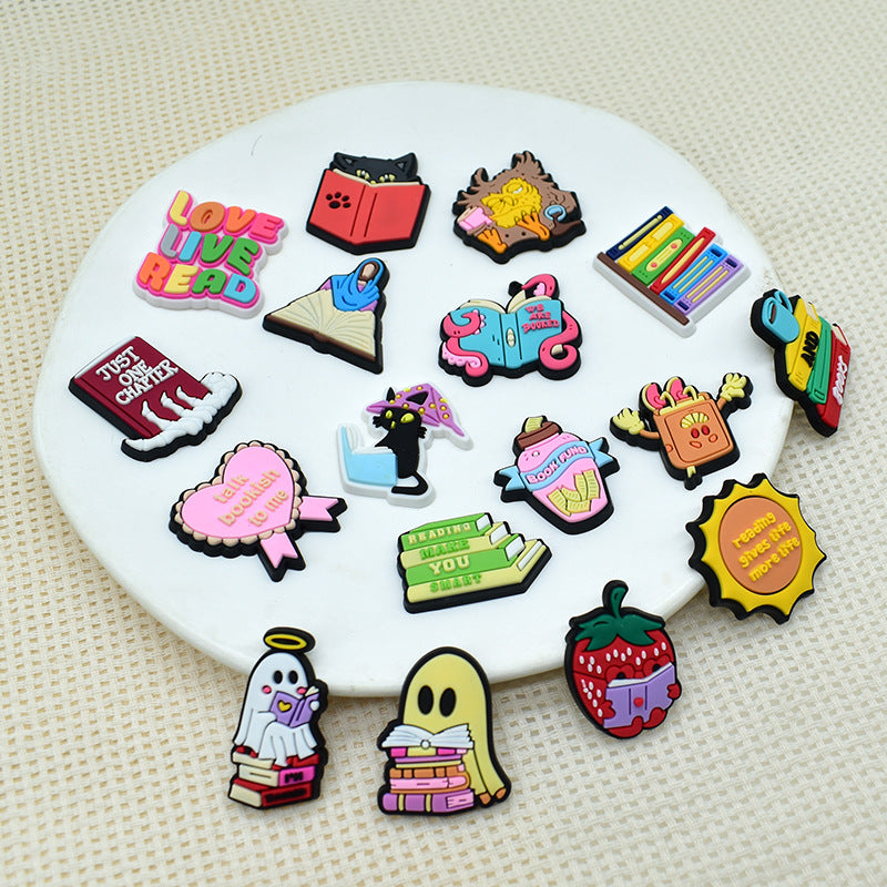 Wholesale Random 100pcs Learning Bookworm Series 8/10mm PVC Soft Straw Tube Cap