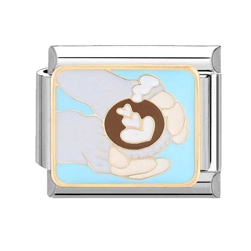 Wholesale Italian Charm Bracelet 9mm DIY Splicing Cute Cartoon Titanium Steel Composable Bracelet