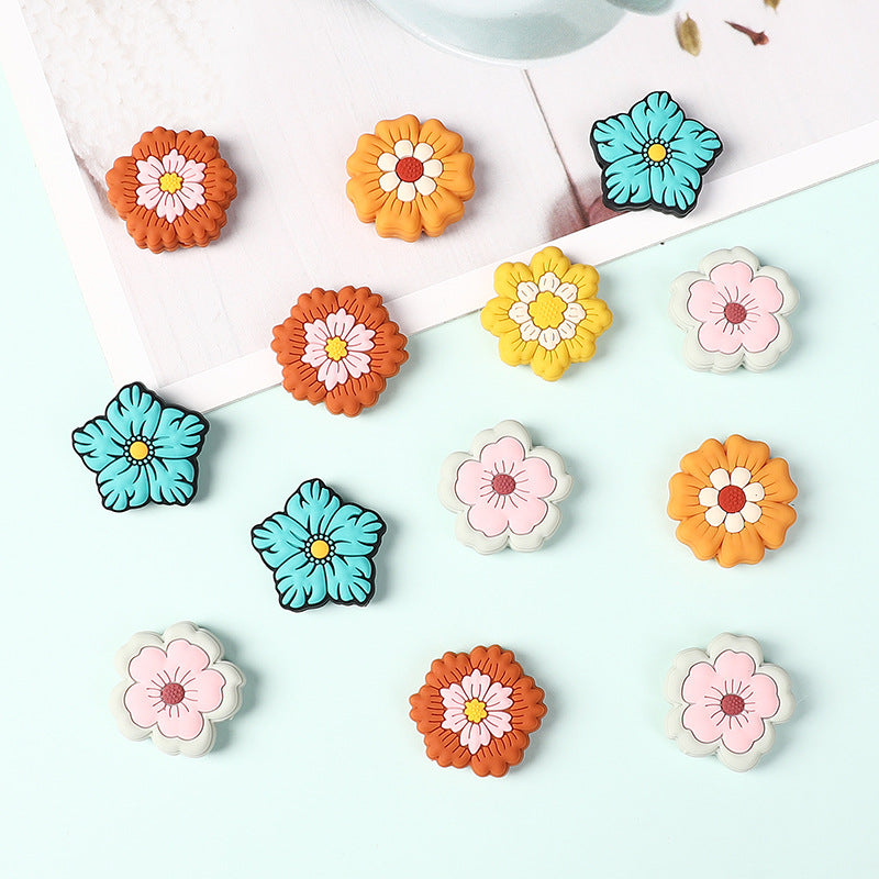 Wholesale 20pcs Flowers Focal Beads DIY Bead Accessories