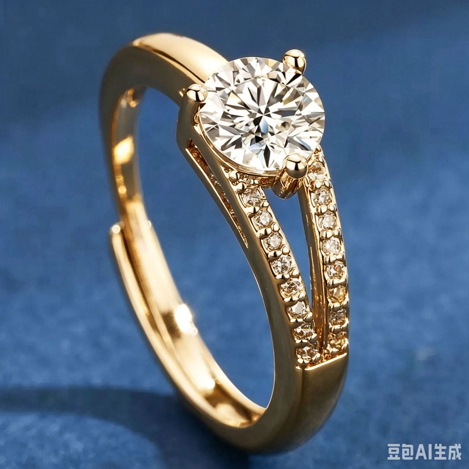 Wholesale Chic Six Prong Open Adjustable Stackable Wedding Ring Fashion Accessory Gift
