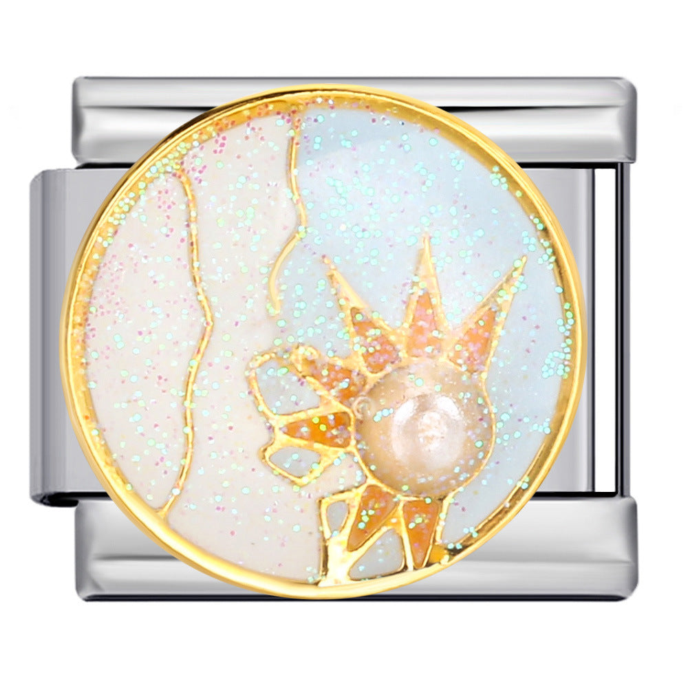 Wholesale Titanium Steel Welding Pattern Italian Module Bracelet Italian Charm bracelet