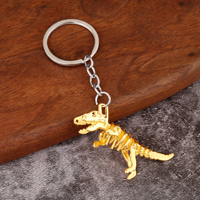Wholesale Alloy Colorful Skull Dinosaur Keychain