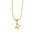 Wholesale 26 letters copper plated gold shiny necklace