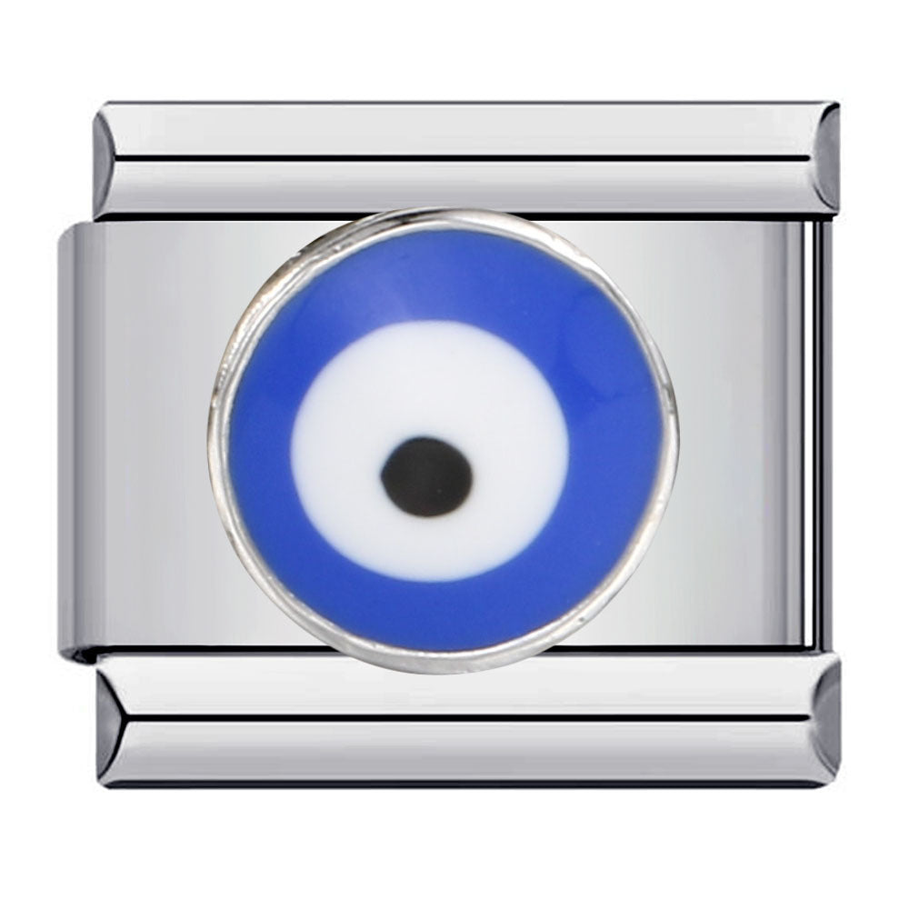 Wholesale Italian Evil Eye Modular Bracelet,  Stainless Steel Cartoon DIY Jewelry for Boutique Resale