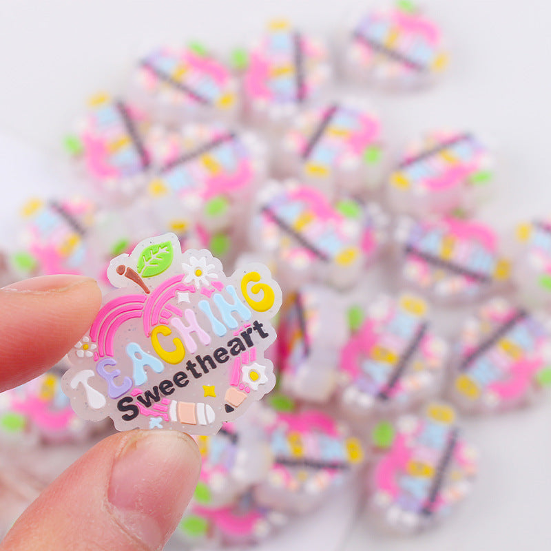 Wholesale Cartoon Teacher's Day Autism Care Focal Beads DIY Bead Accessories