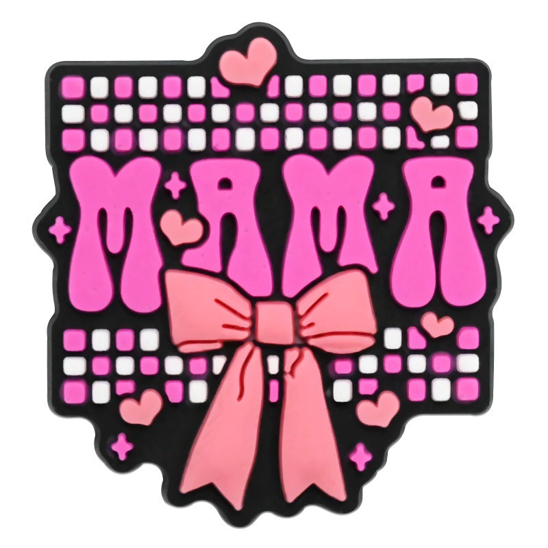 Wholesale  Random 100pcs Mother Series PVC Soft Rubber Shoe Buckle Decoration