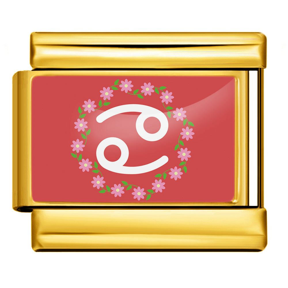 Wholesale Italian Charm Bracelet 9mm DIY 12 Contion Series  Creative Stainless Steel Composable Bracelet