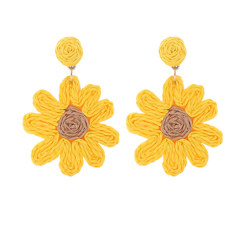 Wholesale Bohemian Handwoven Flower Earrings ACC-ES-CT028