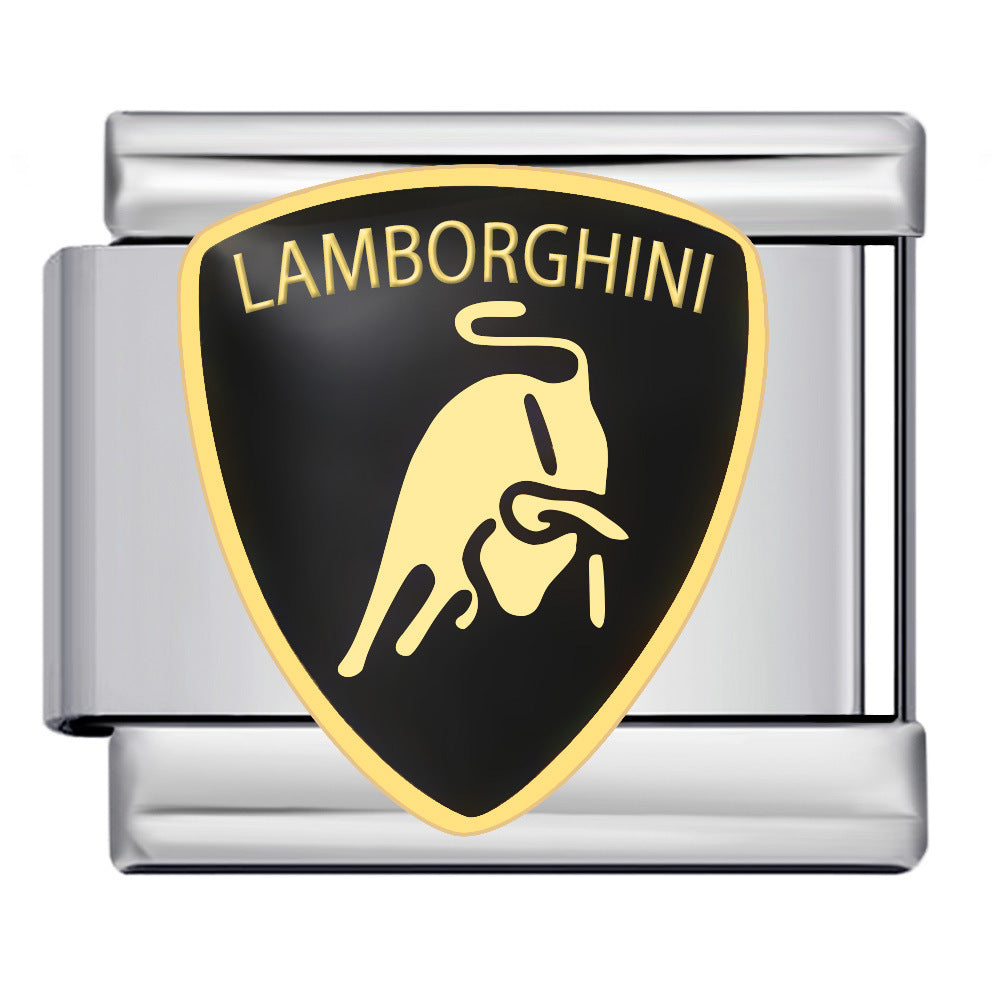 Wholesale Italian Charm Bracelet 9mm DIY Car Logo Series   Creative Stainless Steel Composable Bracelet