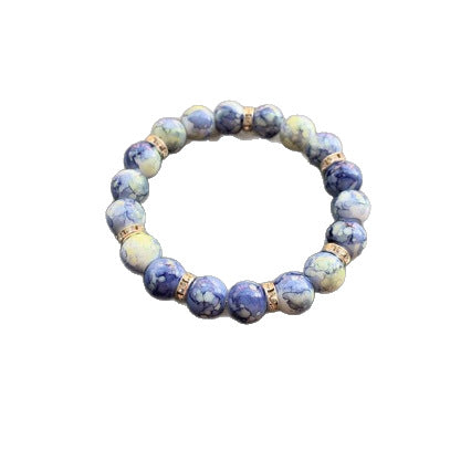 Wholesale Artificial Crystal Van Gogh Starry Night Beaded Bracelet Fashion Jewelry Accessory Gift