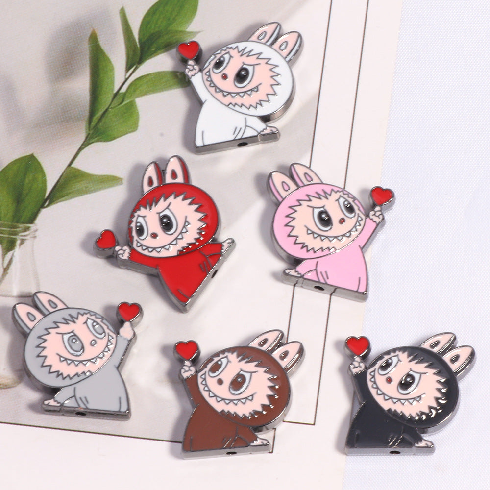 Wholesale Alloy 10pcs Cute Cartoon Beads DIY Bead Accessories