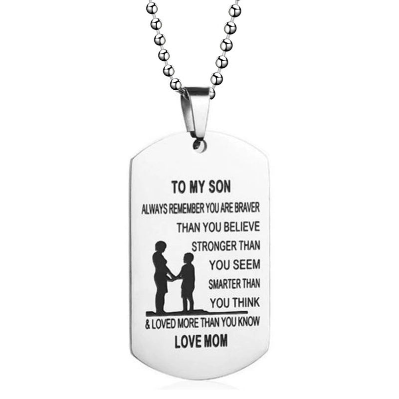 Wholesale Stainless Steel Family Series Mother and Child Necklace