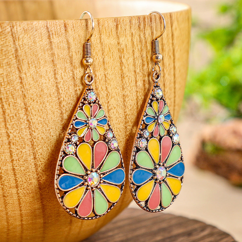 Wholesale  Bohemian Drop Earrings Earrings with Diamond Vintage