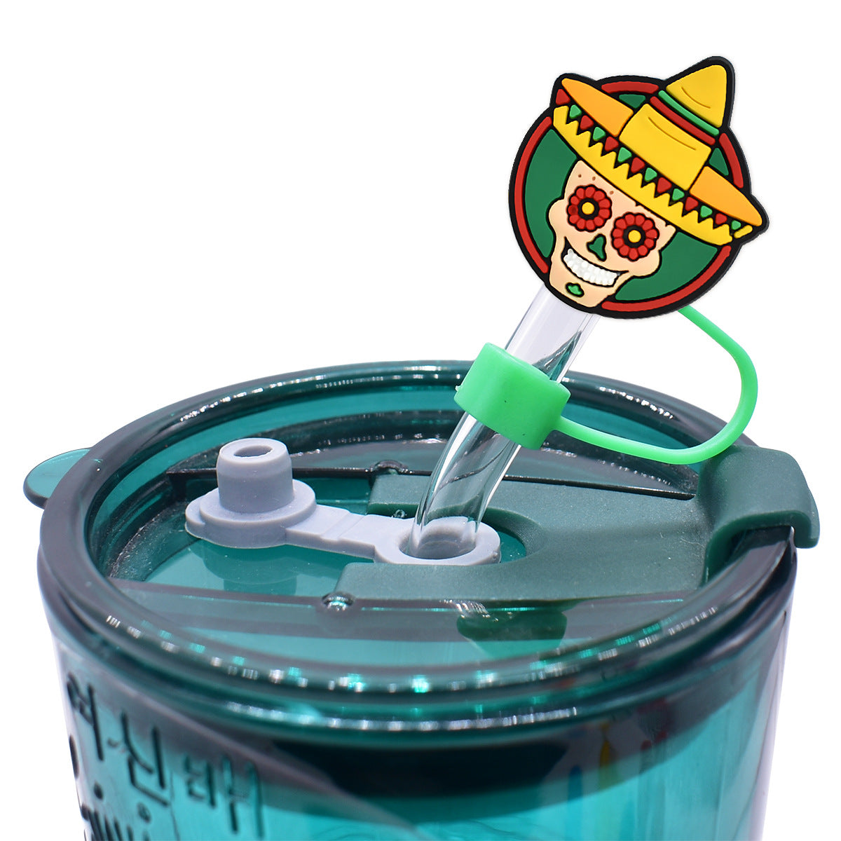 Wholesale Random 100pcs Mexican Style Straw Tube Cap 10mm Soft Glue Straw Decoration Straw Cover ACC-SCR-RYY050