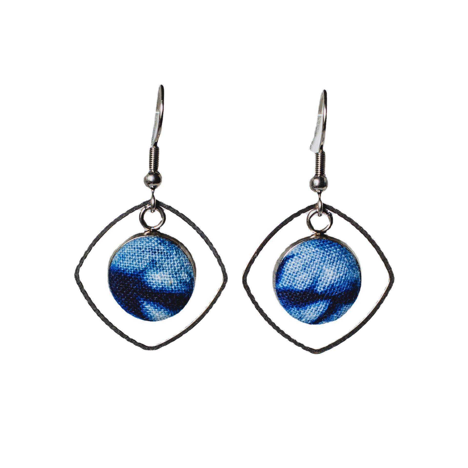 Wholesale tie-dye handmade stainless steel geometric earrings