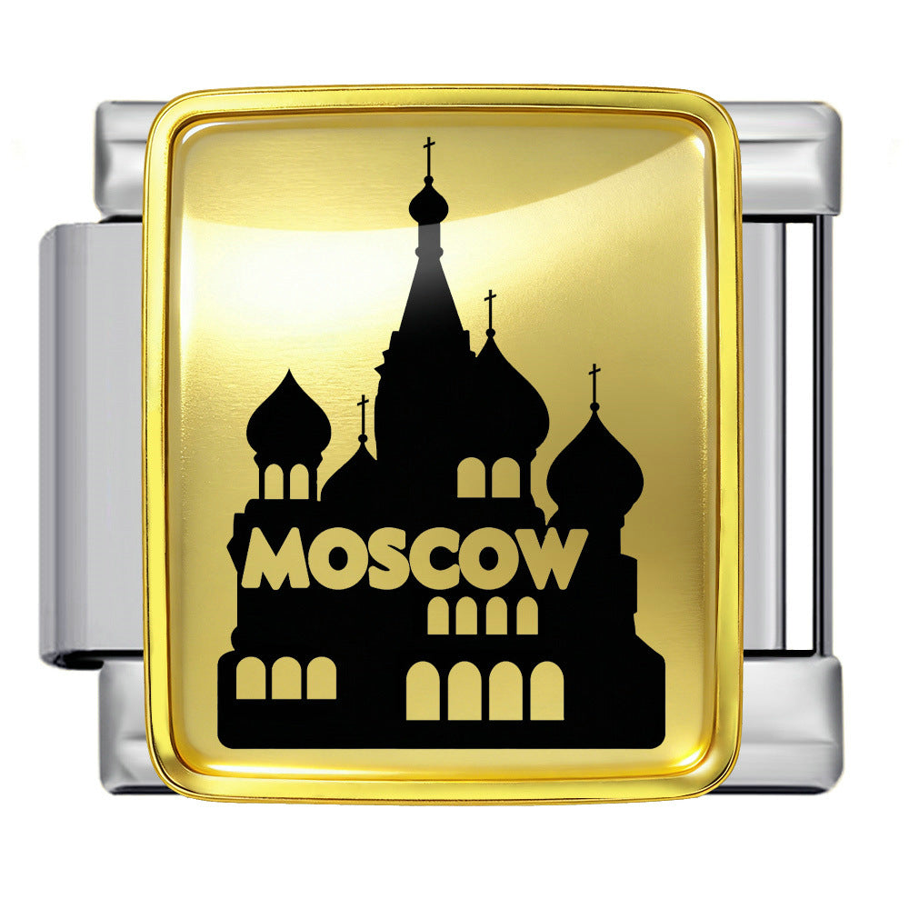 Wholesale Stainless Steel Bracelet with Russian Architectural Pattern Chic Everyday Wear