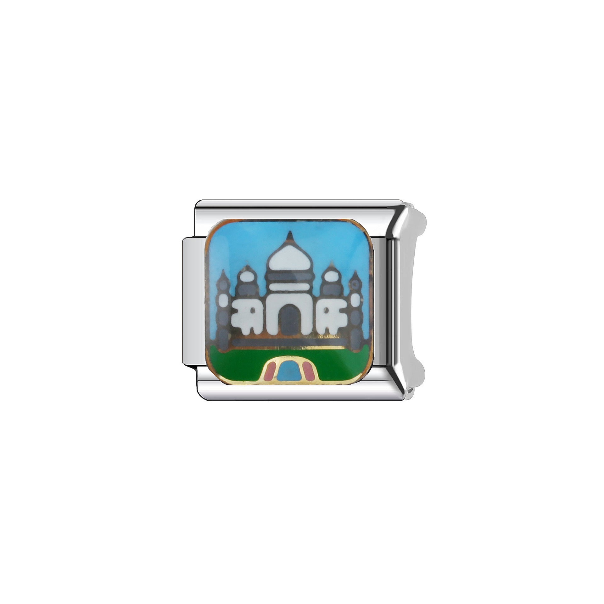 Wholesale  9mm Italian Charm Starter Bracelets DIY square Single Section Creative Stainless Steel Composable Bracelet