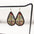 Wholesale teardrop shaped inlaid acrylic church color print earrings