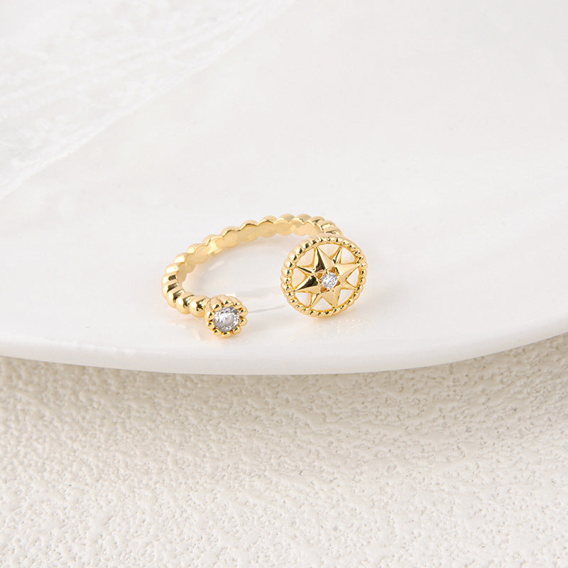 Wholesale Vintage Compass 18K Gold Hollow Rings
