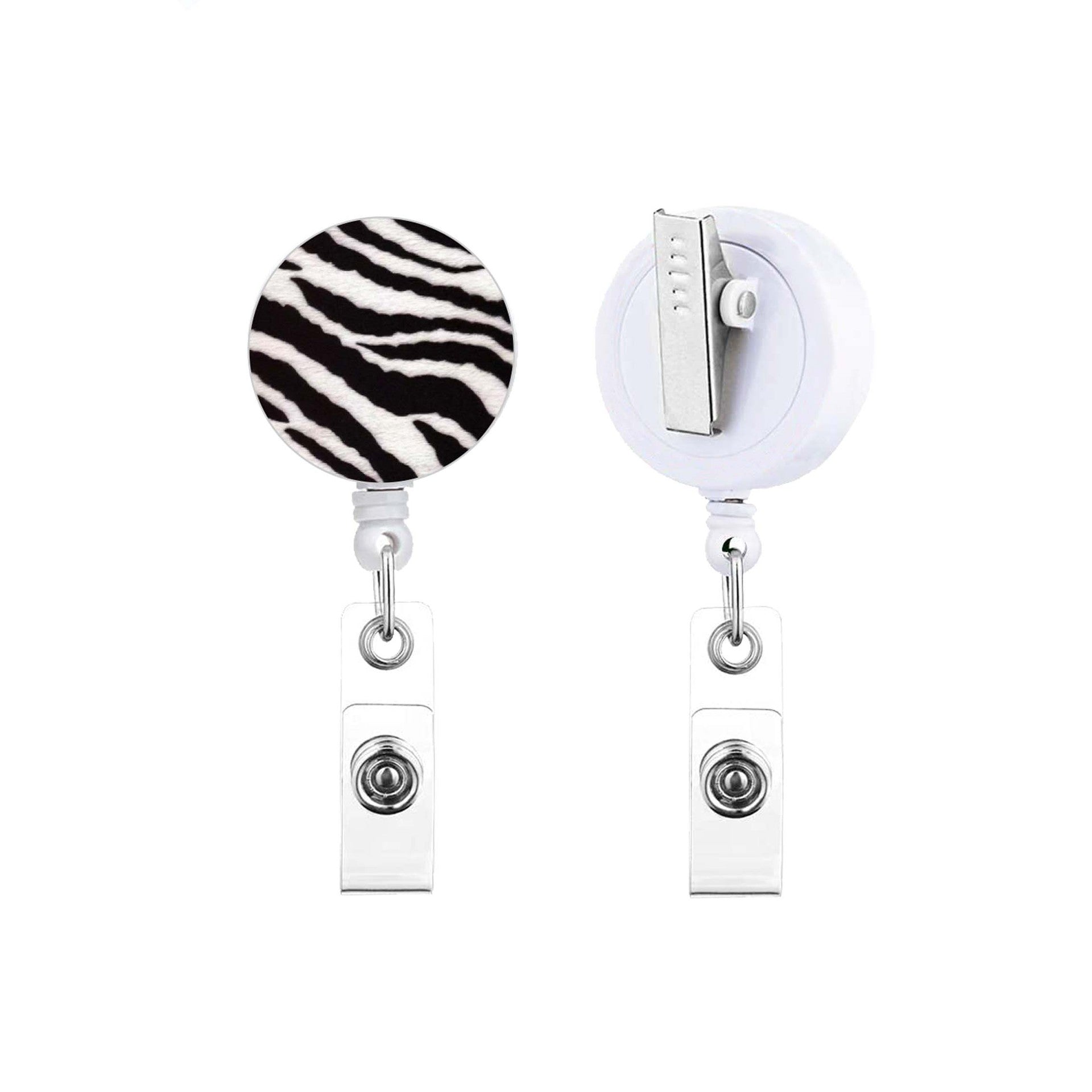 Wholesale Badge Reels ABS Nurse Doctor Leopard Cow Print Retractable Keychain