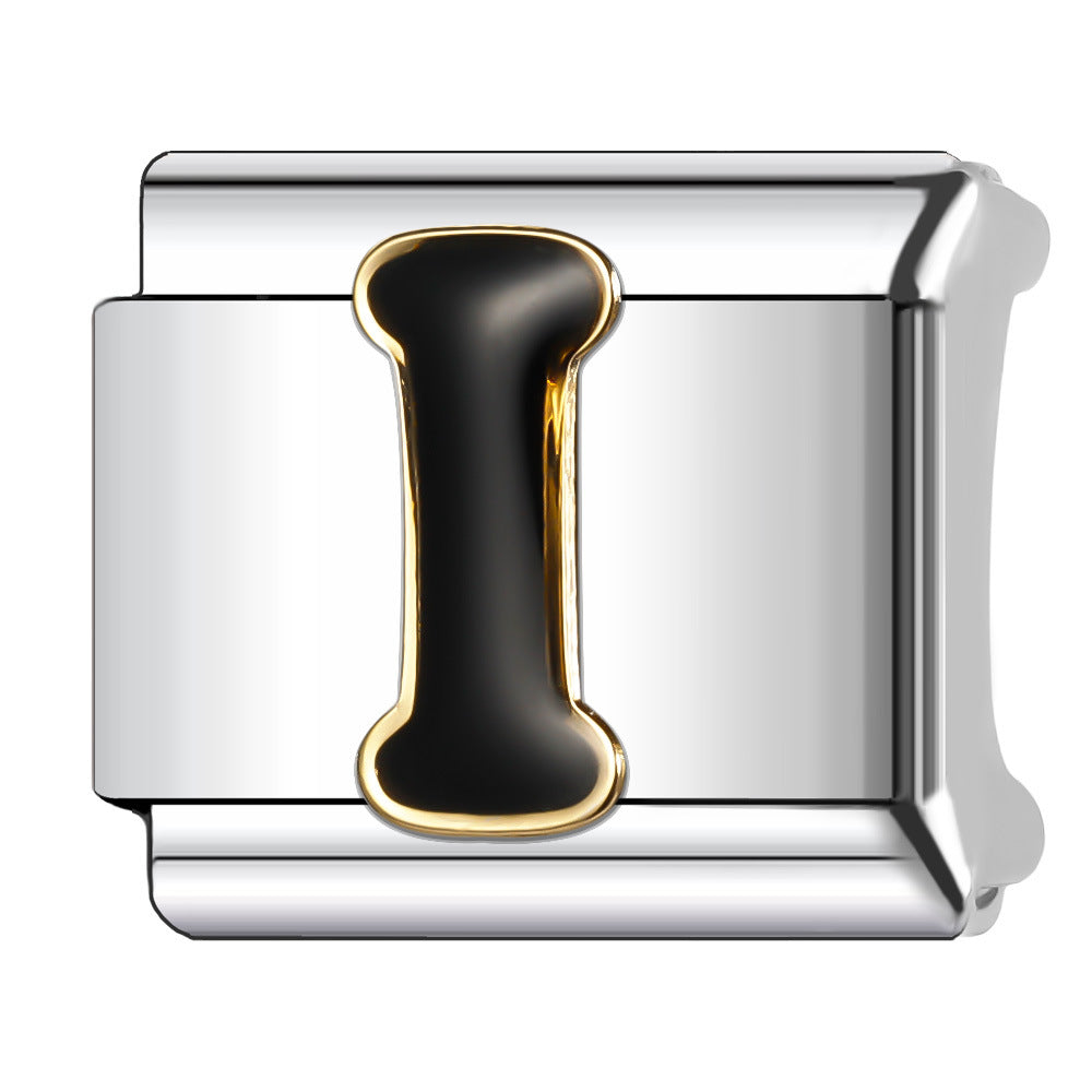 Wholesale Italian Charm Bracelet 9mm DIY Splicing Dark Style Series Stainless Steel Composable Bracelet