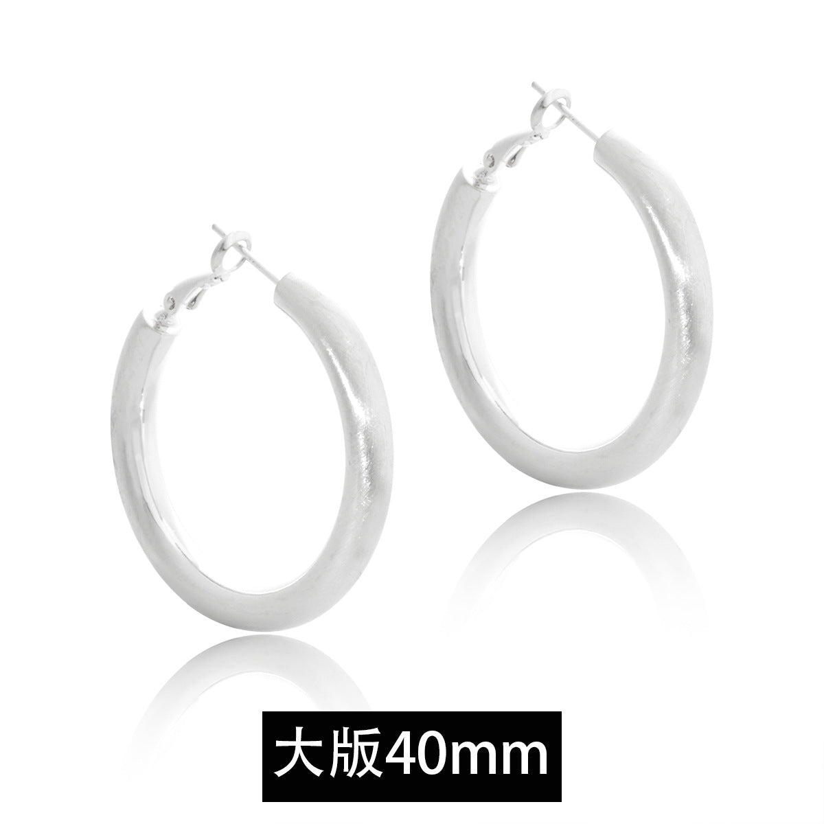 Wholesale Personalized Exaggerated Brushed Earrings Luxury Hoop Earrings
