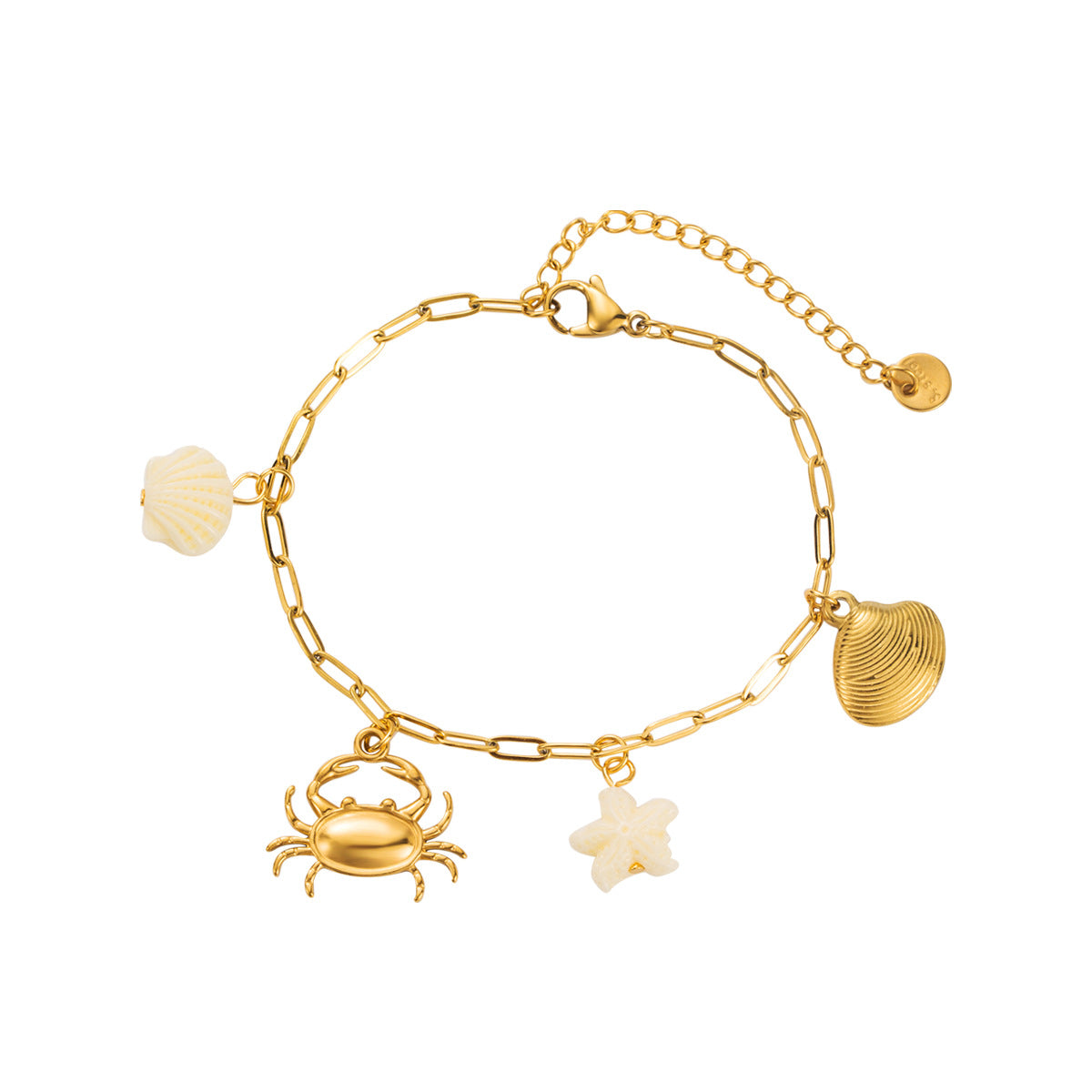 Wholesale Stainless Steel Starfish Shell Bracelet
