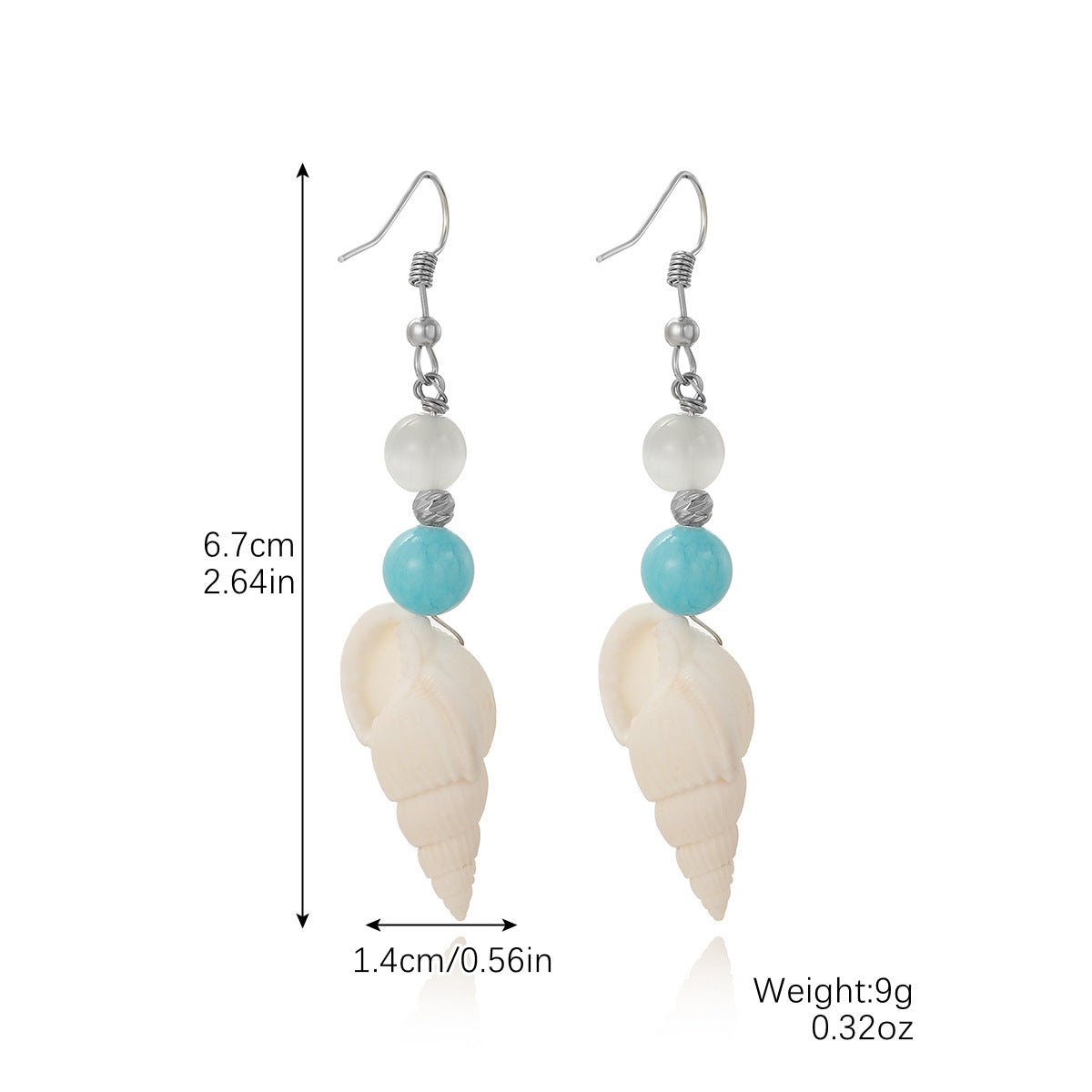 Wholesale Ocean Style Earrings Natural Stone Earrings Set Pearl Shell Earrings ACC-ES-ManYi003