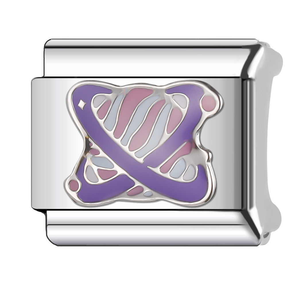 Wholesale Italian Charm Bracelet 9mm DIY Splicing Sun and Star Series Stainless Steel Composable Bracelet