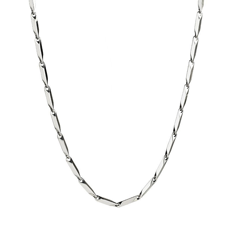Wholesale Titanium Steel Prismatic Necklace Hip Hop Chain Geometric Pendant Jewelry Accessory For Men Women Casual Party