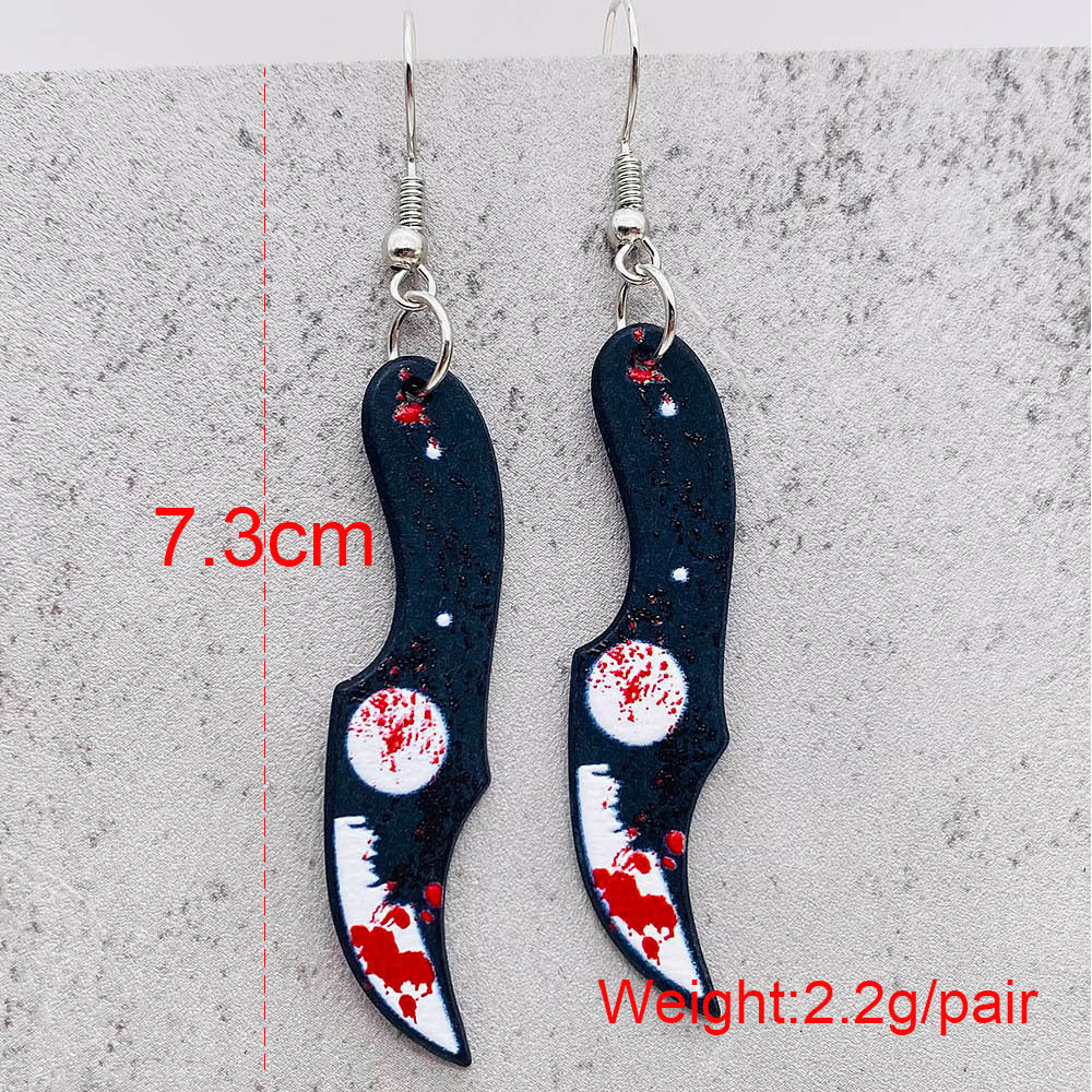 Wholesale  blood print acrylic earrings