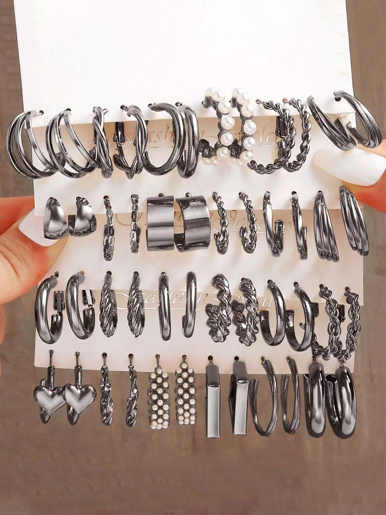 Wholesale Vintage Leopard Acrylic C-Shaped Acetate Earring Sets ACC-ES-MY025