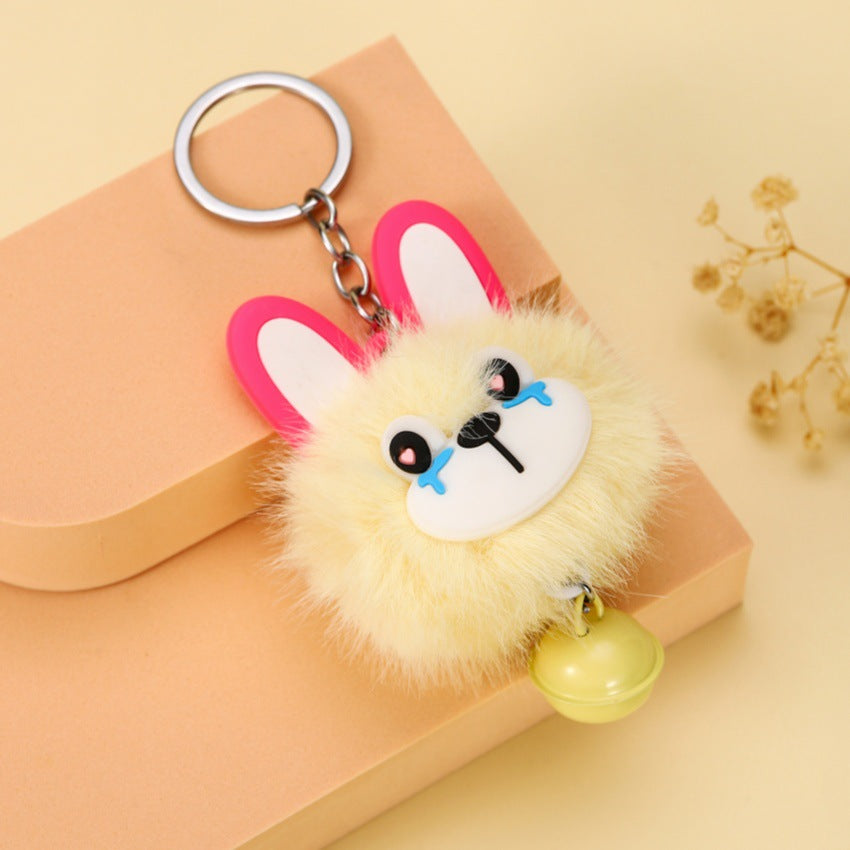 Wholesale Cute bunny furball keychain