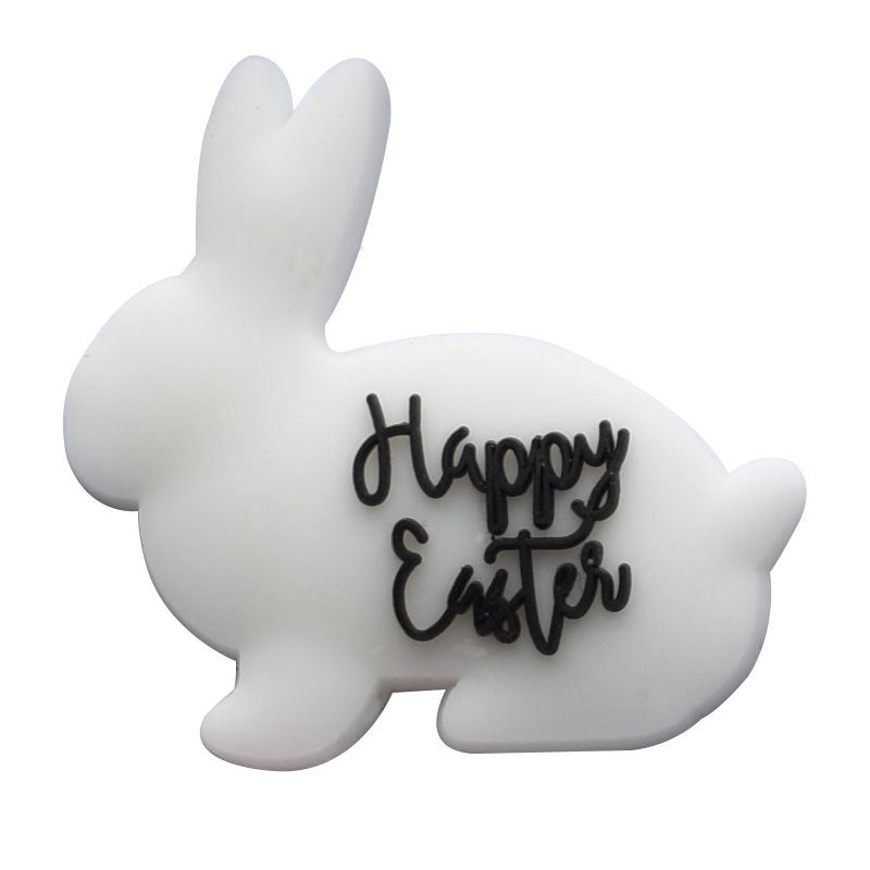 Wholesale Random 100pcs Easter PVC Soft Adhesive Hole Shoe Buckle DIY Decoration ACC-SC-RYY013