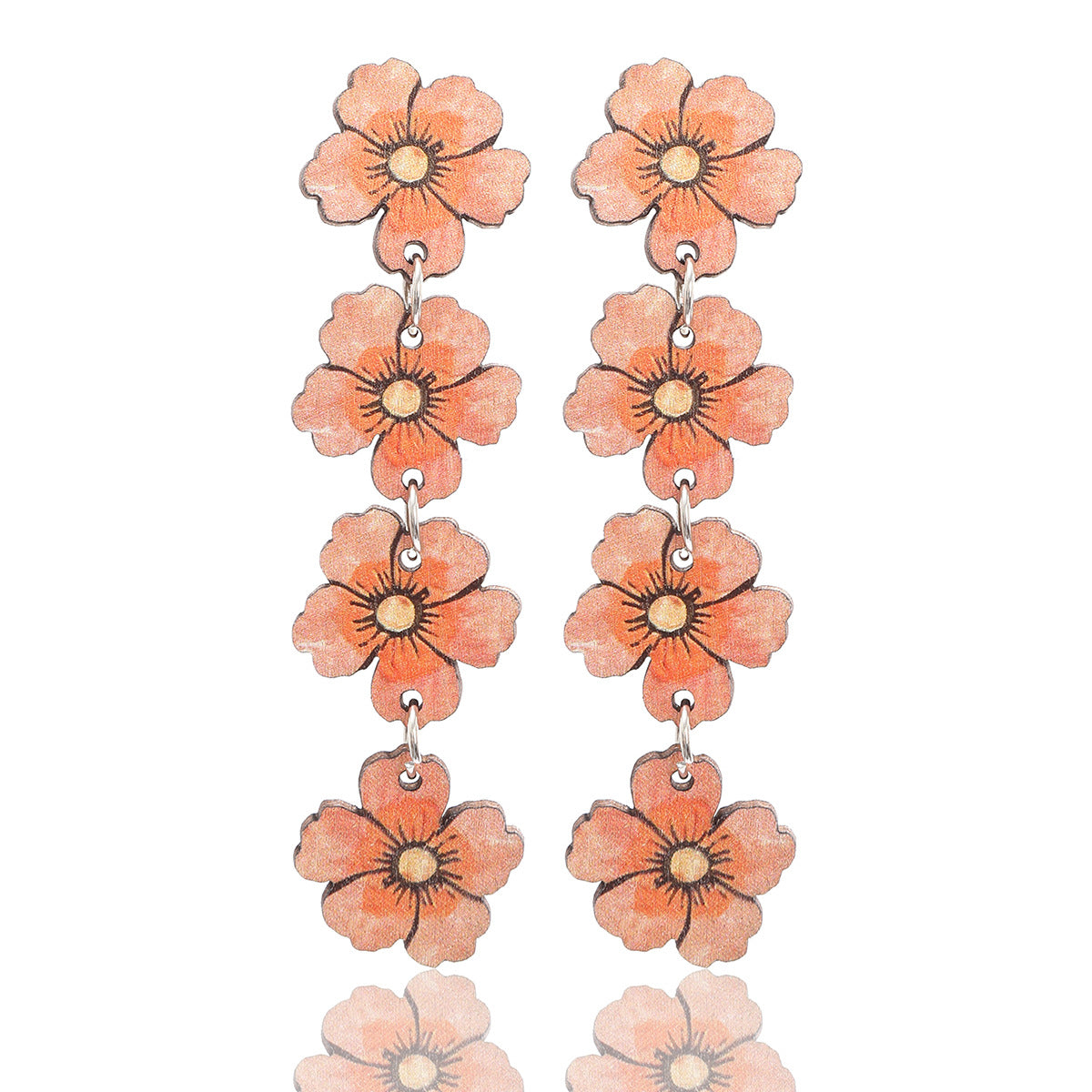 Wholesale  wooden tassel pendant earrings