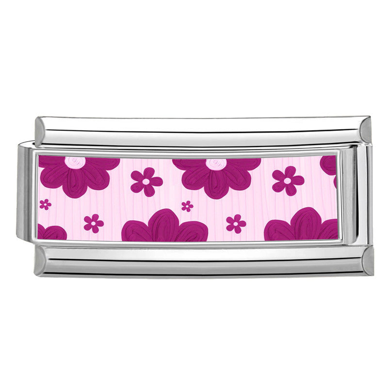 Wholesale 9mm Italian Charm Starter Bracelets DIY Flower Long Bracelet Stainless Steel Composable Bracelet