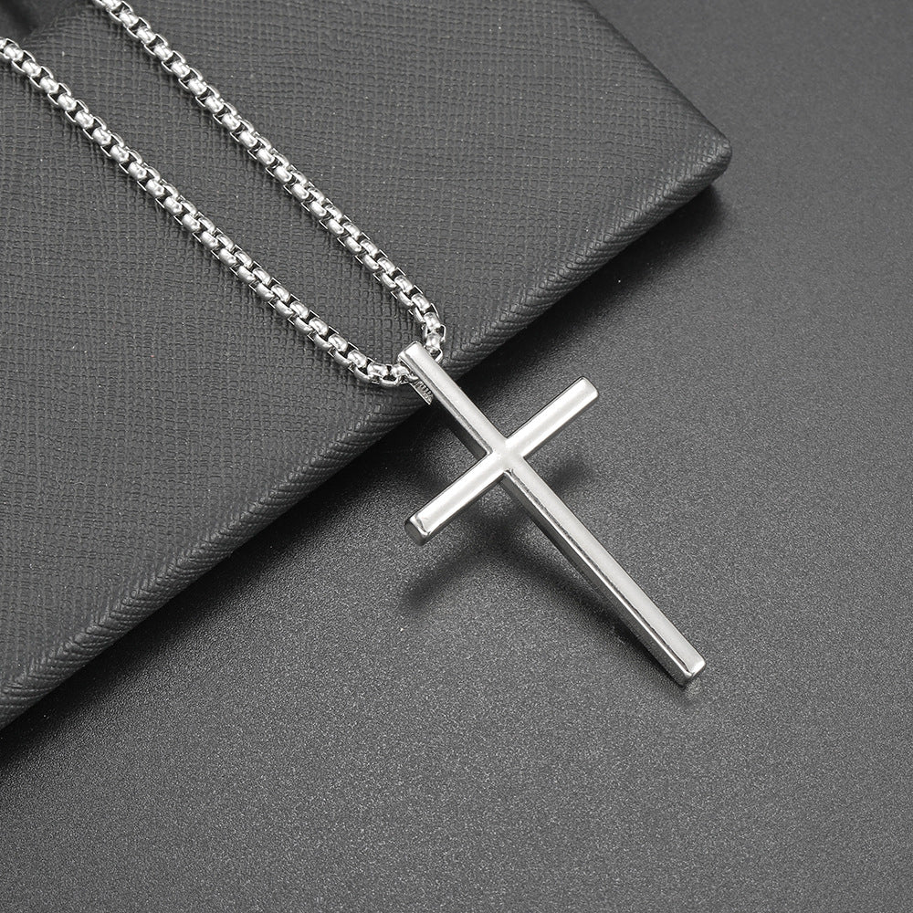 Wholesale Titanium Steel cross  alloy pendant necklaces